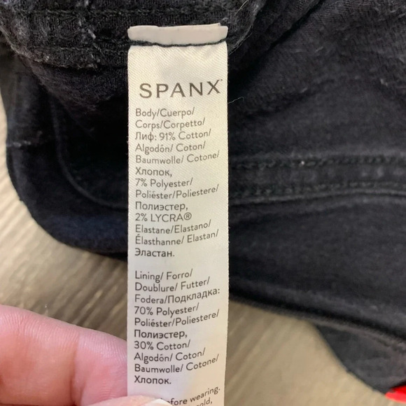 Spanx Black Skinny Jeans Ankle 20278T Pull On Stretch Size  Women’s Medium Tall - Picture 7 of 9